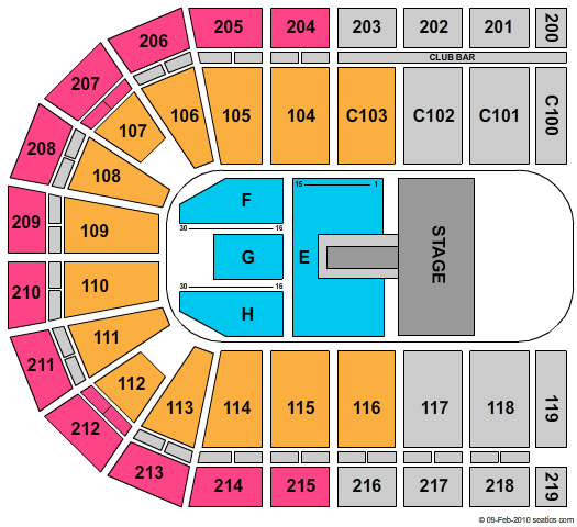 NOW Arena Daughtry Seating Chart